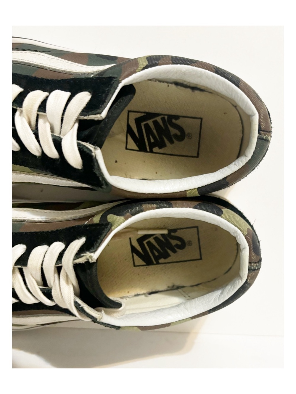 Vans Old Skool Woodland Camo & Black Sneakers, Womens Sz  7, Mens Sz 5.5 Unisex - Picture 5 of 8